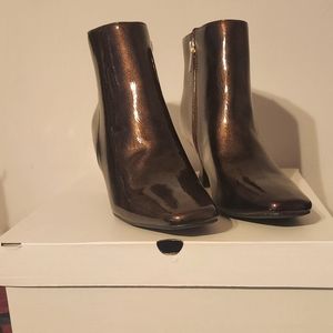 Metallic Brown ankle boots. Original box